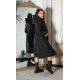 Geaca dama de iarna lunga, neagra, parka, cu gluga, Feray Geaca dama de iarna lunga, neagra, parka, cu gluga, Feray 5 - jojofashion.ro