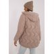 Geaca dama de iarna, matlasata, bej, cu gluga, Masha Geaca dama de iarna, matlasata, bej, cu gluga, Masha 4 - jojofashion.ro