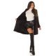 Geaca dama de iarna midi, blana eco neagra, cu gluga, Lyubima 4 - jojofashion.ro