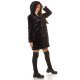 Geaca dama de iarna midi, blana eco neagra, cu gluga, Lyubima 6 - jojofashion.ro