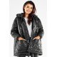 Geaca dama de iarna midi, matlasata, neagra, oversize, cu gluga, Aylar Geaca dama de iarna midi, matlasata, neagra, oversize, cu gluga, Aylar 2 - jojofashion.ro