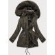 Geaca dama de iarna, kaki, parka, cu gluga si blanita, Varma Geaca dama de iarna, kaki, parka, cu gluga si blanita, Varma 2 - jojofashion.ro