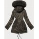 Geaca dama de iarna, kaki, parka, cu gluga si blanita, Varma Geaca dama de iarna, kaki, parka, cu gluga si blanita, Varma 3 - jojofashion.ro