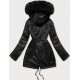 Geaca dama de iarna, neagra, parka, cu gluga si blanita, Varma 3 - jojofashion.ro