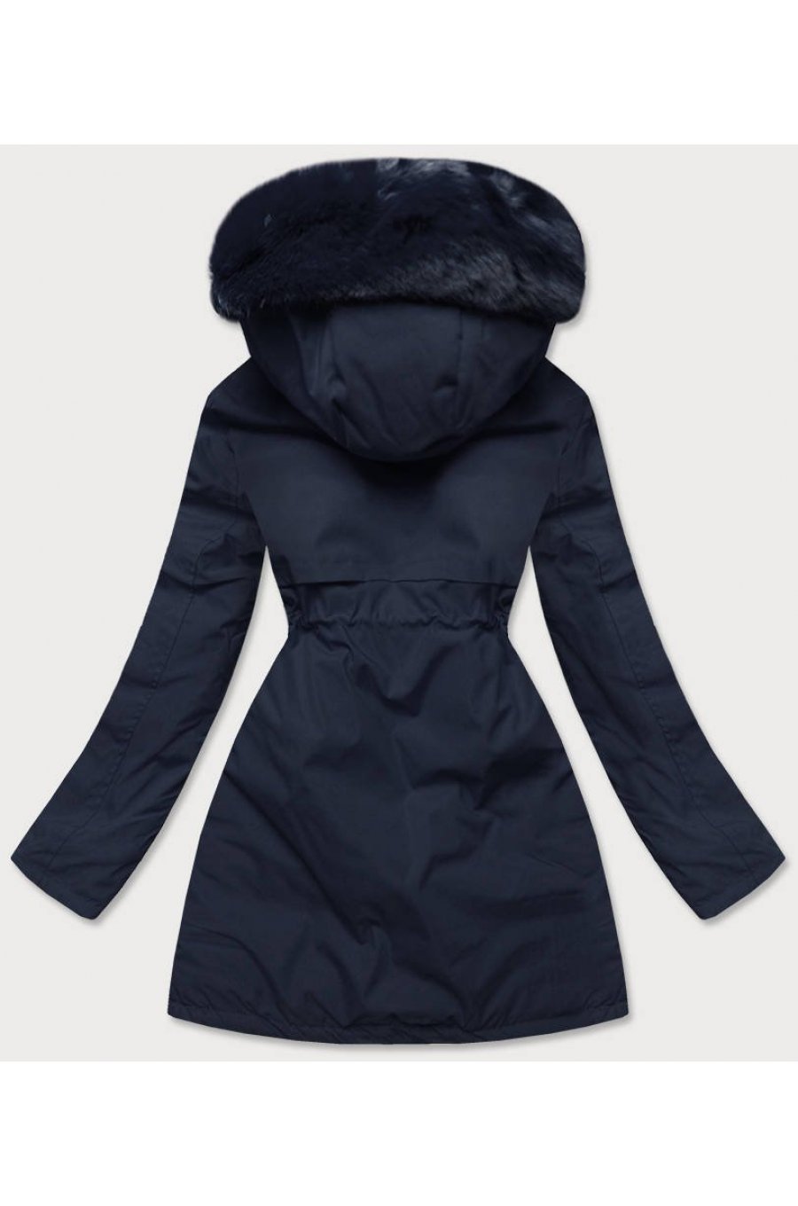 Geaca dama de iarna parka bleumarin cu blanita la gluga Silvy Geaca dama de iarna parka bleumarin cu blanita la gluga Silvy 2 - jojofashion.ro