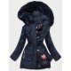Geaca dama de iarna parka bleumarin cu blanita la gluga Silvy Geaca dama de iarna parka bleumarin cu blanita la gluga Silvy 2 - jojofashion.ro