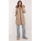 Geaca dama de iarna parka lunga, bej, matlasata, cu gluga si blanita, Elina2 Geaca dama de iarna parka lunga, bej, matlasata, cu gluga si blanita, Elina2 2 - jojofashion.ro