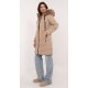 Geaca dama de iarna parka lunga, bej, matlasata, cu gluga si blanita, Elina2 Geaca dama de iarna parka lunga, bej, matlasata, cu gluga si blanita, Elina2 3 - jojofashion.ro