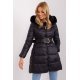 Geaca dama de iarna parka lunga, din nylon, neagra, matlasata, cu gluga si blanita, Siempre 2 - jojofashion.ro