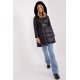Geaca dama de iarna parka lunga, din nylon, neagra, matlasata, cu gluga si blanita, Siempre 3 - jojofashion.ro