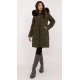 Geaca dama de iarna parka lunga, kaki, matlasata, cu gluga si blanita, Elina3 Geaca dama de iarna parka lunga, kaki, matlasata, cu gluga si blanita, Elina3 2 - jojofashion.ro