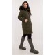 Geaca dama de iarna parka lunga, kaki, matlasata, cu gluga si blanita, Elina3 Geaca dama de iarna parka lunga, kaki, matlasata, cu gluga si blanita, Elina3 3 - jojofashion.ro