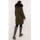 Geaca dama de iarna parka lunga, kaki, matlasata, cu gluga si blanita, Elina3 Geaca dama de iarna parka lunga, kaki, matlasata, cu gluga si blanita, Elina3 4 - jojofashion.ro