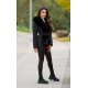 Geaca de iarna scurta, cu blana eco neagra si gluga, Irenka Geaca de iarna scurta, cu blana eco neagra si gluga, Irenka 5 - jojofashion.ro