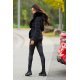 Geaca de iarna scurta, cu blana eco neagra si gluga, Irenka Geaca de iarna scurta, cu blana eco neagra si gluga, Irenka 7 - jojofashion.ro