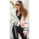 Geaca dama de iarna scurta, din blana eco, crem, Chimera 2 - jojofashion.ro