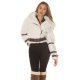 Geaca dama de iarna scurta, din blana eco, crem, Chimera 4 - jojofashion.ro