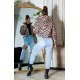 Geaca dama de iarna scurta, din nylon, leopard print, bomber, crop, Esmeray 6 - jojofashion.ro