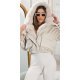 Geaca dama de iarna scurta, din piele eco bej, cu gluga si blana, Almena Geaca dama de iarna scurta, din piele eco bej, cu gluga si blana, Almena 2 - jojofashion.ro