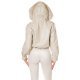 Geaca dama de iarna scurta, din piele eco bej, cu gluga si blana, Almena Geaca dama de iarna scurta, din piele eco bej, cu gluga si blana, Almena 5 - jojofashion.ro