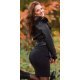 Geaca dama de iarna scurta, din piele eco neagra, cu guler din blana, Kaleea 4 - jojofashion.ro