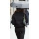 Geaca dama de iarna scurta, imitatie blana neagra, TeddyGirl 3 - jojofashion.ro