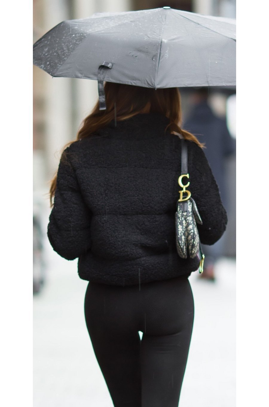 Geaca dama de iarna scurta, imitatie blana neagra, TeddyGirl 2 - jojofashion.ro