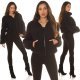 Geaca dama de iarna scurta, imitatie blana neagra, TeddyGirl 8 - jojofashion.ro