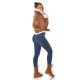 Geaca dama de iarna scurta, imitatie piele de caprioara, maro, cu blana alba, Kirstin 6 - jojofashion.ro