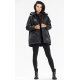 Geaca dama de iarna scurta, matlasata, neagra, cu gluga, Lynette Geaca dama de iarna scurta, matlasata, neagra, cu gluga, Lynette 3 - jojofashion.ro