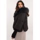 Geaca dama de iarna, scurta, matlasata, neagra, cu gluga si blanita, Aaralyn 3 - jojofashion.ro