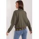 Geaca dama de primavara scurta, din bumbac si fas, kaki, matlasata, Bushra Geaca dama de primavara scurta, din bumbac si fas, kaki, matlasata, Bushra 4 - jojofashion.ro