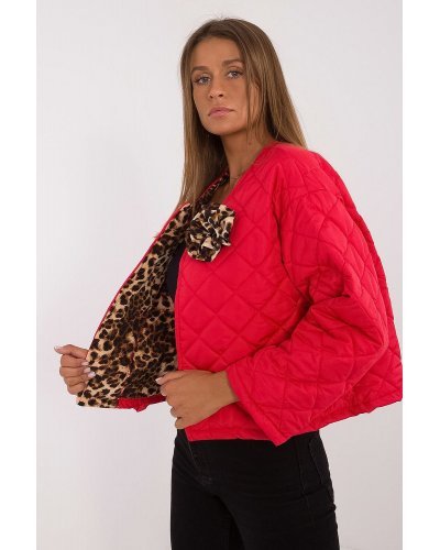 Geaca dama de toamna, matlasata, rosie, Sylvana1 Geci dama, Geaca dama de toamna, matlasata, rosie, Sylvana1 - jojofashion.ro