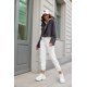 Geaca dama de toamna scurta, gri, cu revere si nasturi mari, Renate Geaca dama de toamna scurta, gri, cu revere si nasturi mari, Renate 4 - jojofashion.ro