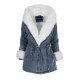 Geaca dama parka din denim albastru cu blanita eco alba Wanda Geaca dama parka din denim albastru cu blanita eco alba Wanda 2 - jojofashion.ro