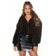 Geaca dama scurta, blana eco, neagra, bomber Striuke Geaca dama scurta, blana eco, neagra, bomber Striuke 2 - jojofashion.ro