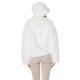 Geaca dama scurta, din blana eco, alba, Kalista 3 - jojofashion.ro