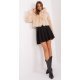 Geaca dama scurta, din blana eco, bej, cu gluga, Lubelle1 Geaca dama scurta, din blana eco, bej, cu gluga, Lubelle1 4 - jojofashion.ro