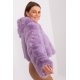 Geaca dama scurta, din blana eco, lila, cu gluga, Lubelle4 Geaca dama scurta, din blana eco, lila, cu gluga, Lubelle4 3 - jojofashion.ro