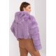 Geaca dama scurta, din blana eco, lila, cu gluga, Lubelle4 Geaca dama scurta, din blana eco, lila, cu gluga, Lubelle4 4 - jojofashion.ro