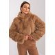Geaca dama scurta, din blana eco, maro, cu gluga, Lubelle8 Geaca dama scurta, din blana eco, maro, cu gluga, Lubelle8 2 - jojofashion.ro