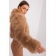 Geaca dama scurta, din blana eco, maro, cu gluga, Lubelle8 Geaca dama scurta, din blana eco, maro, cu gluga, Lubelle8 3 - jojofashion.ro