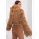 Geaca dama scurta, din blana eco, maro, cu gluga, Lubelle8 Geaca dama scurta, din blana eco, maro, cu gluga, Lubelle8 4 - jojofashion.ro