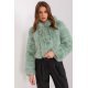 Geaca dama scurta, din blana eco, menta, cu gluga, Lubelle10 Geaca dama scurta, din blana eco, menta, cu gluga, Lubelle10 2 - jojofashion.ro