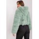 Geaca dama scurta, din blana eco, menta, cu gluga, Lubelle10 Geaca dama scurta, din blana eco, menta, cu gluga, Lubelle10 4 - jojofashion.ro