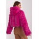 Geaca dama scurta, din blana eco, roz fucsia, cu gluga, Lubelle2 Geaca dama scurta, din blana eco, roz fucsia, cu gluga, Lubelle2 4 - jojofashion.ro