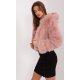 Geaca dama scurta, din blana eco, roz prafuit, cu gluga, Lubelle5 Geaca dama scurta, din blana eco, roz prafuit, cu gluga, Lubelle5 4 - jojofashion.ro