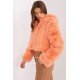 Geaca dama scurta, din blana eco, somon, cu gluga, Lubelle11 Geaca dama scurta, din blana eco, somon, cu gluga, Lubelle11 3 - jojofashion.ro