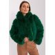 Geaca dama scurta, din blana eco, verde, cu gluga, Lubelle3 Geaca dama scurta, din blana eco, verde, cu gluga, Lubelle3 2 - jojofashion.ro