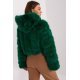 Geaca dama scurta, din blana eco, verde, cu gluga, Lubelle3 Geaca dama scurta, din blana eco, verde, cu gluga, Lubelle3 4 - jojofashion.ro